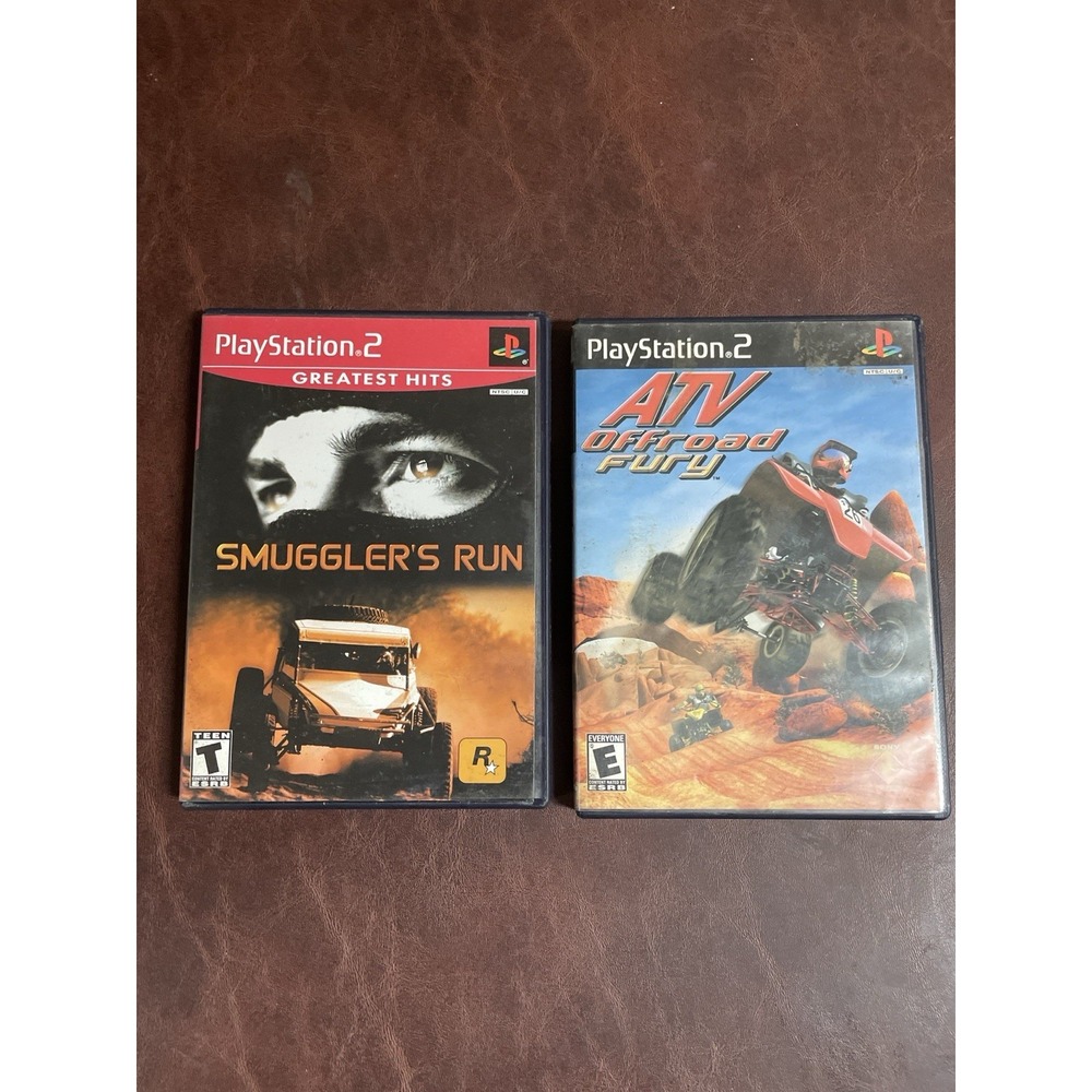 PS2 Game Lot Smuggler's Run & ATV Offroad Fury Tested Complete PlayStation 2